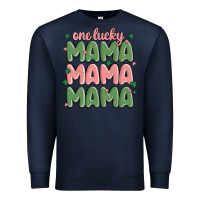 Navy one lucky mama Premium Sweatshirt - MaliasSmallBusiness