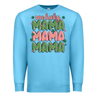 Ocean Blue one lucky mama Premium Sweatshirt - MaliasSmallBusiness