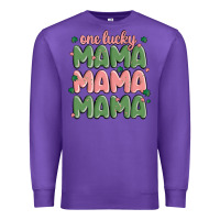 Purple one lucky mama Premium Sweatshirt - MaliasSmallBusiness