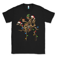Black Christmas deer and skeletons Classic Tee - FaDigitalArtStudio