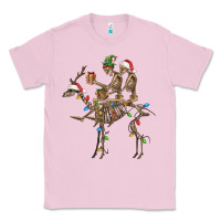 Bubblegum Pink Christmas deer and skeletons Classic Tee - FaDigitalArtStudio