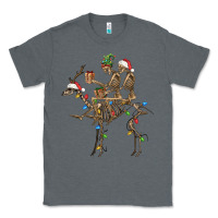 Charcoal Heather Christmas deer and skeletons Classic Tee - FaDigitalArtStudio