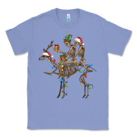 Colony Blue Christmas deer and skeletons Classic Tee - FaDigitalArtStudio