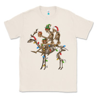 Natural Christmas deer and skeletons Classic Tee - FaDigitalArtStudio