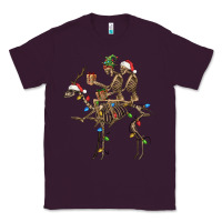 Plum Christmas deer and skeletons Classic Tee - FaDigitalArtStudio