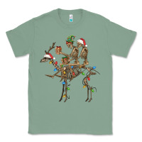 Sage Christmas deer and skeletons Classic Tee - FaDigitalArtStudio