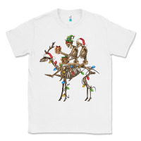 White Christmas deer and skeletons Classic Tee - FaDigitalArtStudio