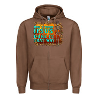 Chestnut don't jesus done it that way western skeleton Zipper Hoodie - Artiststas