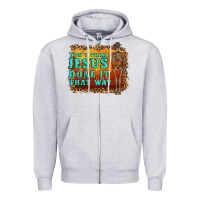 Heather Grey don't jesus done it that way western skeleton Zipper Hoodie - Artiststas