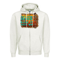 Oatmeal Heather don't jesus done it that way western skeleton Zipper Hoodie - Artiststas