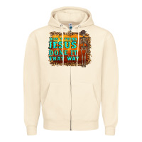 Don't Jesus Done It That Way Western Skeleton Zipper Hoodie | Teevron