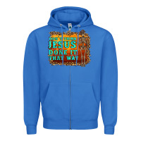 True Royal don't jesus done it that way western skeleton Zipper Hoodie - Artiststas