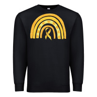Black childhood cancer awareness rainbow Premium Sweatshirt - MaliasSmallBusiness