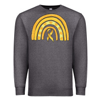 Charcoal Heather childhood cancer awareness rainbow Premium Sweatshirt - MaliasSmallBusiness