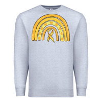 Heather Grey childhood cancer awareness rainbow Premium Sweatshirt - MaliasSmallBusiness