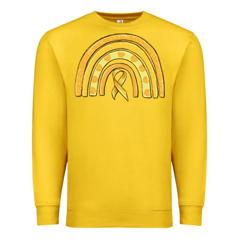 Childhood Cancer Awareness Rainbow Premium Sweatshirt by MaliasSmallBusiness | Teevron