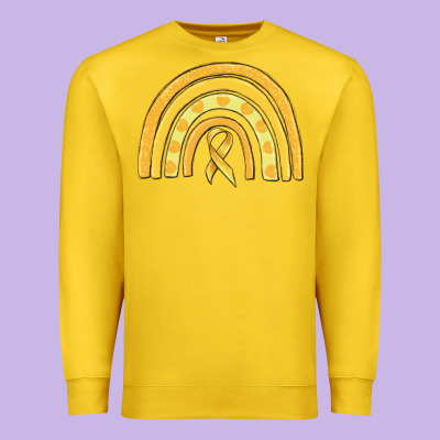 Childhood Cancer Awareness Rainbow Premium Sweatshirt Designed By Maliassmallbusiness