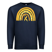 Navy childhood cancer awareness rainbow Premium Sweatshirt - MaliasSmallBusiness