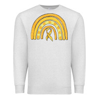 Oatmeal Heather childhood cancer awareness rainbow Premium Sweatshirt - MaliasSmallBusiness