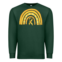 Sports Green childhood cancer awareness rainbow Premium Sweatshirt - MaliasSmallBusiness