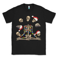 Black christmas human skeleton and skulls Classic Tee - FaDigitalArtStudio