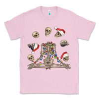 Bubblegum Pink christmas human skeleton and skulls Classic Tee - FaDigitalArtStudio