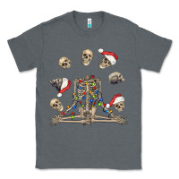 Charcoal Heather christmas human skeleton and skulls Classic Tee - FaDigitalArtStudio