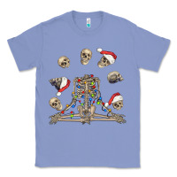 Colony Blue christmas human skeleton and skulls Classic Tee - FaDigitalArtStudio
