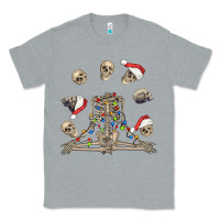 Heather Grey christmas human skeleton and skulls Classic Tee - FaDigitalArtStudio