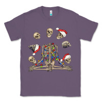 Lavender christmas human skeleton and skulls Classic Tee - FaDigitalArtStudio