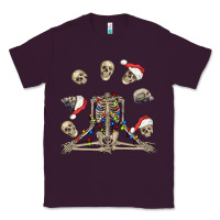 Plum christmas human skeleton and skulls Classic Tee - FaDigitalArtStudio