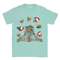 Seafoam christmas human skeleton and skulls Classic Tee - FaDigitalArtStudio