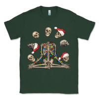 Sports Green christmas human skeleton and skulls Classic Tee - FaDigitalArtStudio