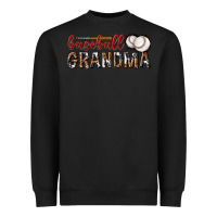 Black baseball grandma with leopard Heavyweight Sweatshirt - texasbilliewilder