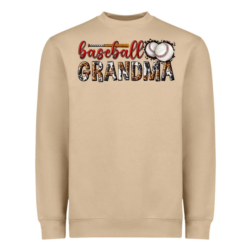 Baseball Grandma With Leopard Heavyweight Sweatshirt by texasbilliewilder | Teevron