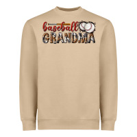 Mushroom baseball grandma with leopard Heavyweight Sweatshirt - texasbilliewilder