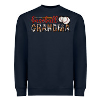 Navy baseball grandma with leopard Heavyweight Sweatshirt - texasbilliewilder