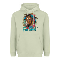 Matcha free spirit quarter horse floral Heavyweight Hoodie - LillyAllenDesigns
