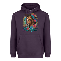 Plum free spirit quarter horse floral Heavyweight Hoodie - LillyAllenDesigns