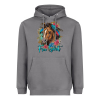 Free Spirit Quarter Horse Floral Heavyweight Hoodie | Teevron