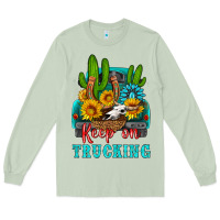 Matcha keep on trucking with western truck Long Sleeve Tee - HRA Design Shop
