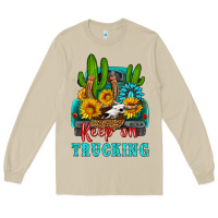 Mushroom keep on trucking with western truck Long Sleeve Tee - HRA Design Shop