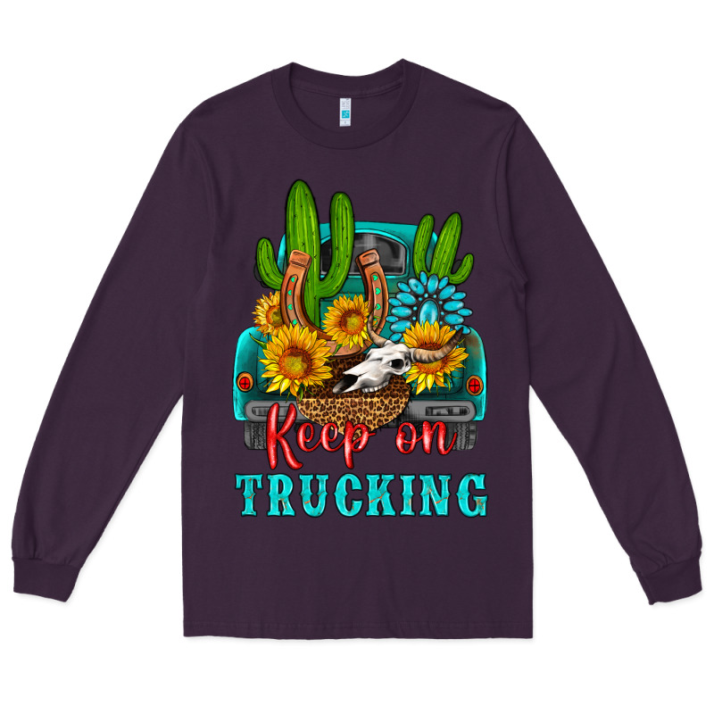 Keep On Trucking With Western Truck Long Sleeve Tee by HRA Design Shop | Teevron