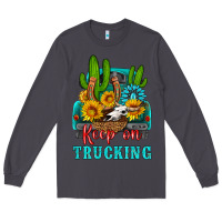 Smoke keep on trucking with western truck Long Sleeve Tee - HRA Design Shop