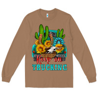 Toasted Coconut keep on trucking with western truck Long Sleeve Tee - HRA Design Shop