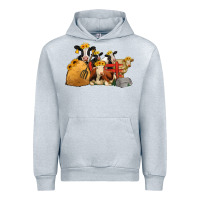 Heather Grey farm animals with sunflower headbands Urban Hoodie - Jasminsmagicworld
