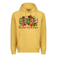 Antique Gold jesus the reason for the season Premium Hoodie - MaliasSmallBusiness