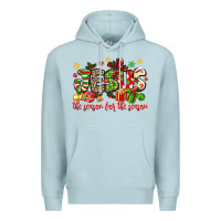 Blue Mist jesus the reason for the season Premium Hoodie - MaliasSmallBusiness