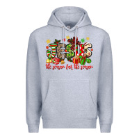 Heather Grey jesus the reason for the season Premium Hoodie - MaliasSmallBusiness