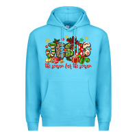 Ocean Blue jesus the reason for the season Premium Hoodie - MaliasSmallBusiness